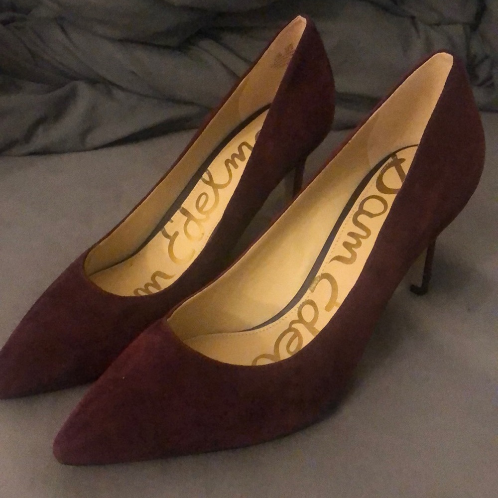 NWOT Sam Edelman dark red heels